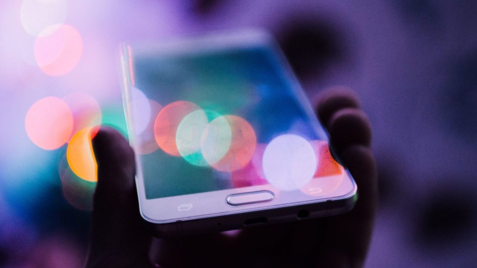 Mobile phone colourful lights